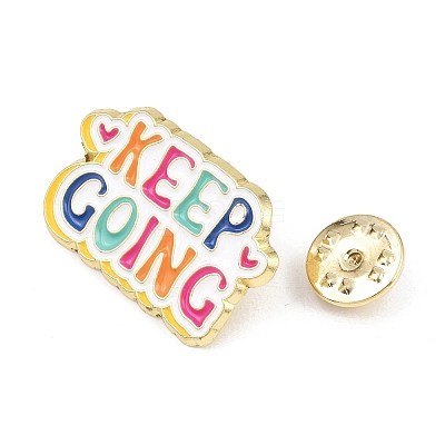 KEEP GOING Enamel Pins JEWB-F044-01C-G-1