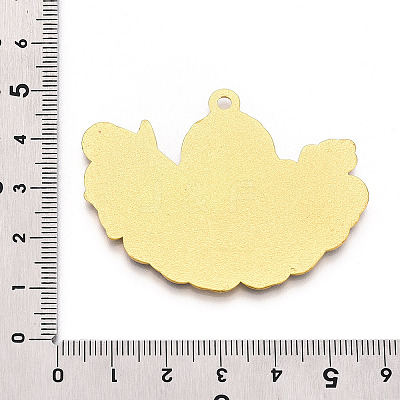 Rack Plating Alloy Enamel Big Pendants ENAM-N056-395F-G-1