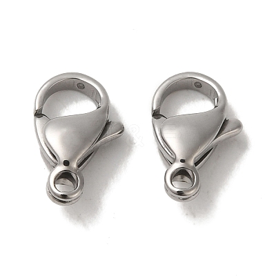 Tarnish Resistant 304 Stainless Steel Lobster Claw Clasps X-STAS-R050-11x7mm-1