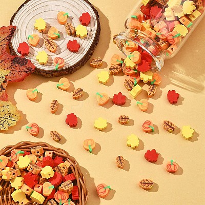 286Pcs Handmade Polymer Clay Beads CLAY-YW0002-58-1