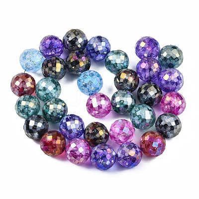 Electroplate Opaque Glass Beads Strands EGLA-S174-32-1