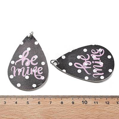 PU Leather Big Pendants FIND-R050-03D-1