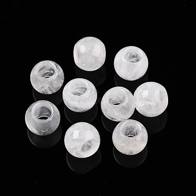 Natural Quartz Crystal European Beads G-T092-10mm-24-1