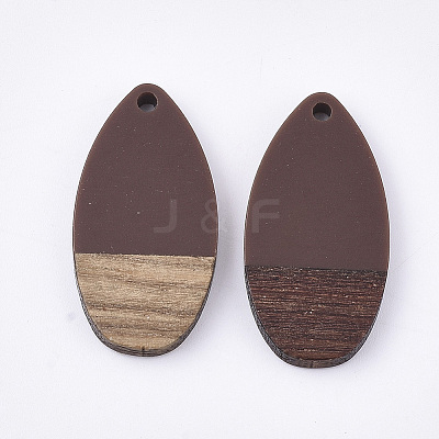 Resin & Walnut Wood Pendants RESI-S358-16I-1