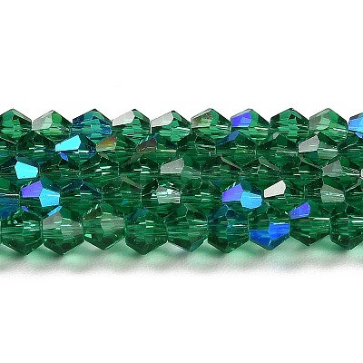 Transparent Electroplate Glass Beads Strands LS-EGLA-A039-T4mm-L10-1