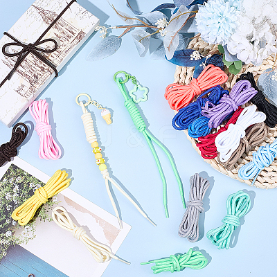 32 Strands 16 Colors Polyester Cord Shoelace AJEW-SP0004-80-1