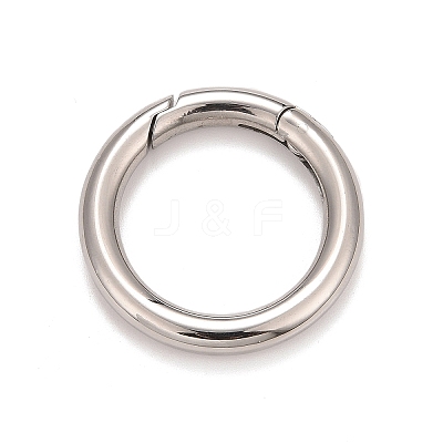 Non-Tarnish 304 Stainless Steel Spring Gate Rings X-STAS-M296-01P-E-1
