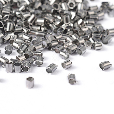 1700pcs 1.5mm Brass Tube Crimp End Beads X-E001-NF-1