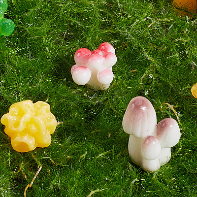 36Pcs 9 Styles Microlandscape Simulation Mushroom Pot Gardening for Doll RESI-SP0001-33-1