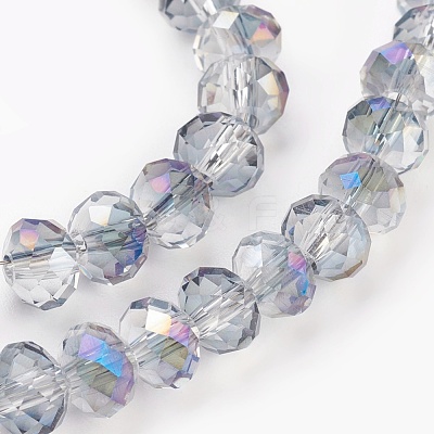 Electroplate Glass Beads Strands GLAA-K027-HR-B01-1