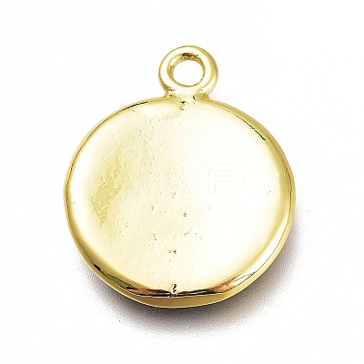 Brass Enamel Pendants KK-H103-02E-G-1