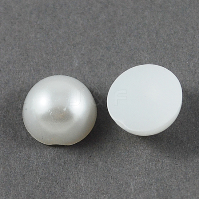 ABS Plastic Imitation Pearl Cabochons SACR-S738-14mm-Z9-1