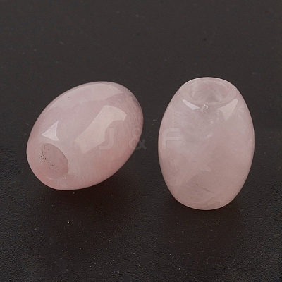 Natural Rose Quartz European Beads X-G-F580-A06-1