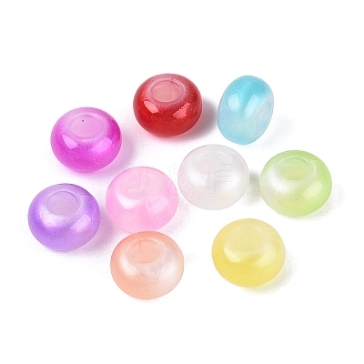Imitation Cat Eye Acrylic European Beads OACR-Q200-31-1