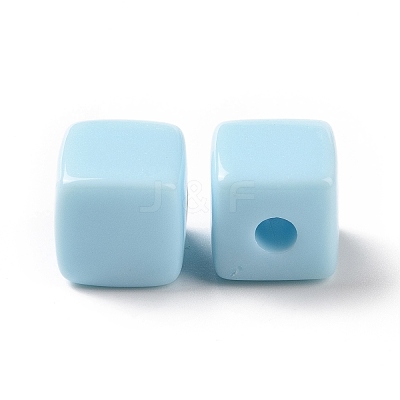 Opaque Acrylic Beads OACR-E015-02F-1