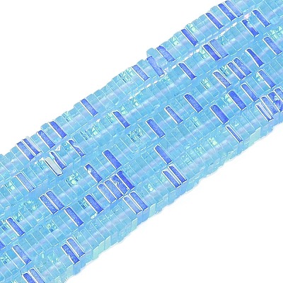 Electroplate Glass Beads Strands GLAA-B023-01A-07-1