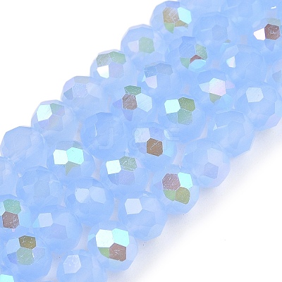 Electroplate Glass Beads Strands EGLA-A044-J6mm-L03-1