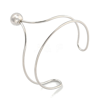 Non-Tarnish 304 Stainless Steel Cuff Bangles BJEW-P331-14P-1