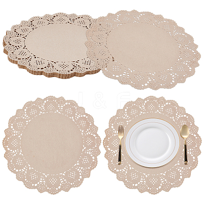 100Pcs Paper Wedding Party Table Mat AJEW-WH0696-674-1