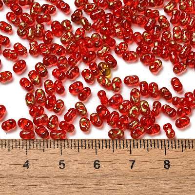 Spray Painted Glass Seed Beads SEED-F005-06A-02-1