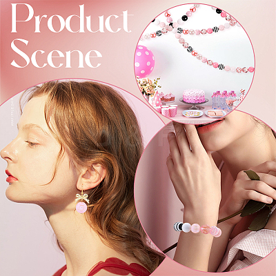 DIY Round Acrylic & Resin Bracelets Jewelry Kits DIY-SC0026-23-1