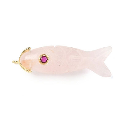 Natural Rose Quartz Carved Pendants X-G-P599-07G-04-1