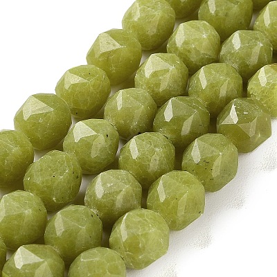 Natural Olive Jade Beads Strands G-NH0021-A17-02-1