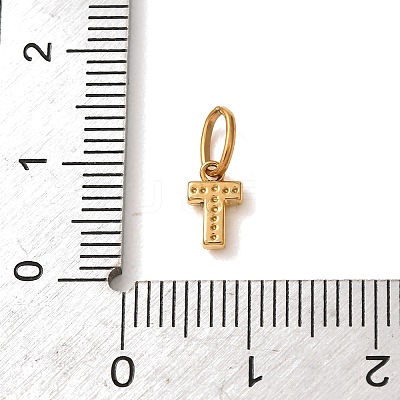 304 Stainless Steel Micro Pave Clear Cubic Zirconia Charms CU-CBA703A-02G-01-1