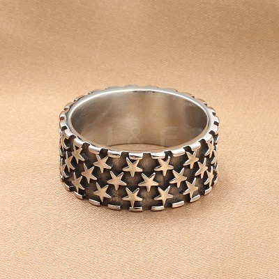 Punk Style 304 Stainless Steel Finger Rings for Men FS-WG83721-04-1