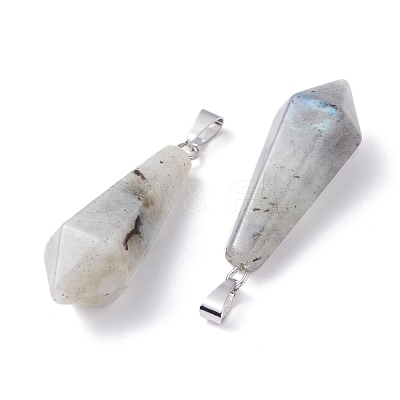 Natural Labradorite Pointed Pendants G-I314-02P-02-1