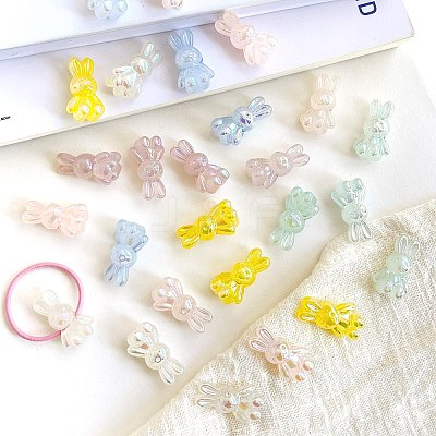 Pearl Luster Plated Opaque Acrylic Beads OACR-I015-06-1