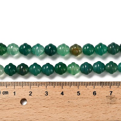 Natural Green Onyx Agate(Dyed & Heated) Beads Strands G-G203-02C-1