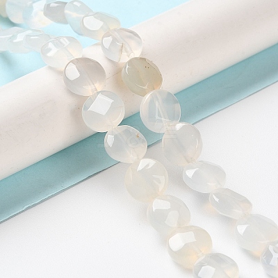 Natural White Agate Beads Strands G-K357-B16-01-1