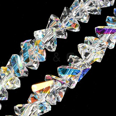 Electroplate Transparent Glass Beads Strands EGLA-P052-02A-AB01-1