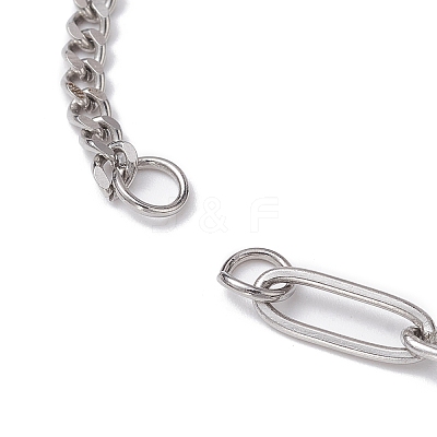 Tarnish Resistant 304 Stainless Steel Curb & Paperclip Chains Bracelet Making BJEW-JB10030-02-1