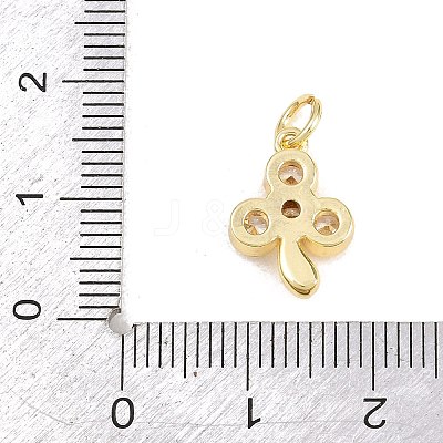 Brass Micro Pave Clear Cubic Zirconia Pendants LS-KK-H273-38G-02-1