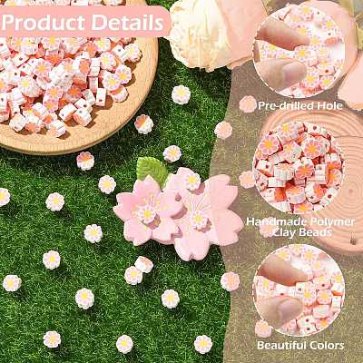 200Pcs Handmade Polymer Clay Beads PORC-CJ0002-10-1