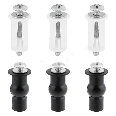 6 Sets 2 Style Universal Stainless Steel Toilet Seat Bolts Screws Set FIND-UN0001-99-1