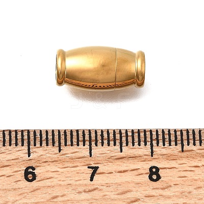 Barrel 304 Stainless Steel Magnetic Clasps STAS-D382-03A-G-1