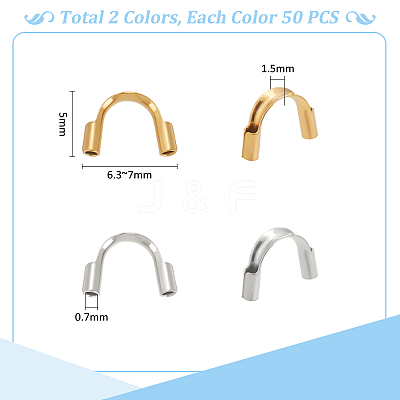 100Pcs 2 Colors 316 Surgical Stainless Steel Wire Guardian STAS-UN0035-88-1