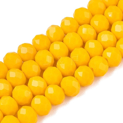 Opaque Solid Color Imitation Jade Glass Beads Strands EGLA-A044-P6mm-D29-1