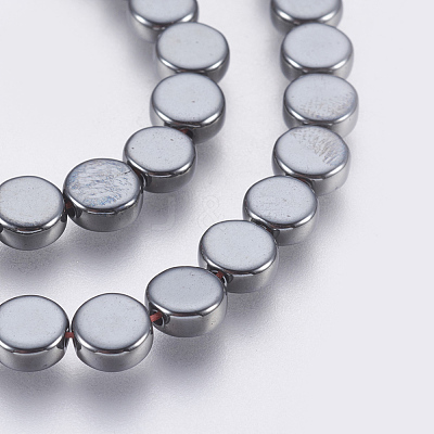 Non-magnetic Synthetic Hematite Bead Strand G-E495-02A-1