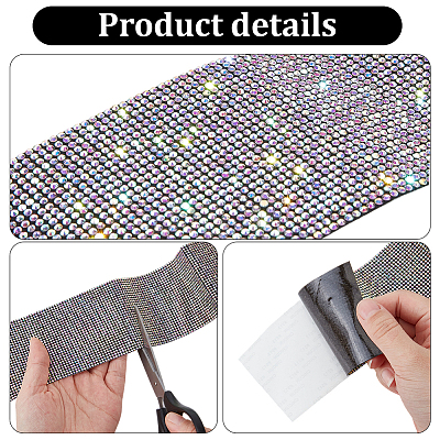 2Pcs Resin Rhinestone Glue Non-slip Car Door Stickers AJEW-GF0013-30A-1