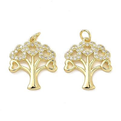 Brass Micro Pave Cubic Zirconia Pendants KK-A282-12G-1
