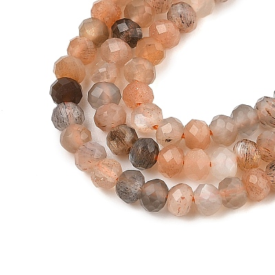 Natural Multi-Moonstone Beads Strands G-K376-B10-02-1