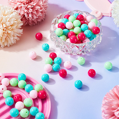Opaque Acrylic Beads OACR-TAC0014-06F-1