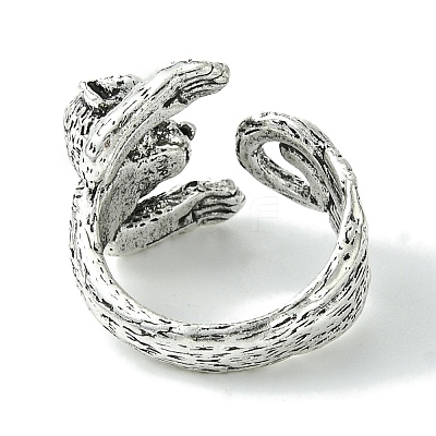 Monkey Alloy Open Cuff Rings RJEW-K275-49AS-1