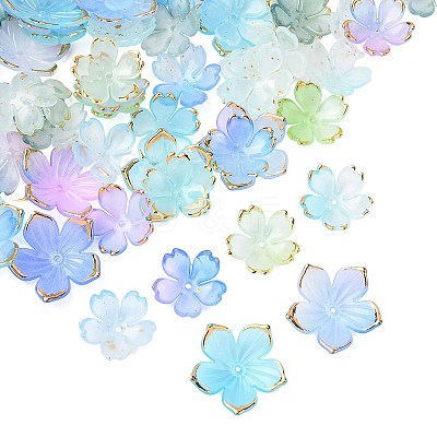 Mixed Styles Acrylic Bead Caps OACR-FS0002-51A-1
