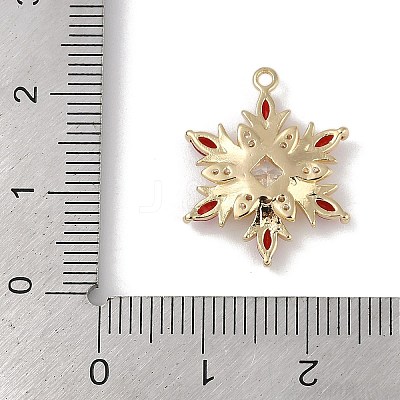 Christmas Theme Brass Micro Pave Cubic Zirconia Pendants X-KK-Z065-01-01G-1