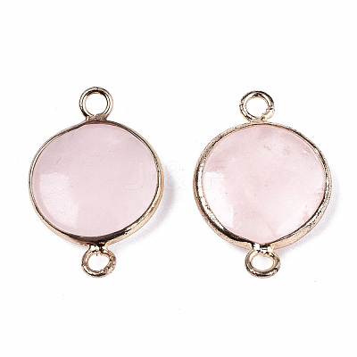 Natural Rose Quartz Links Connectors G-N326-85I-1